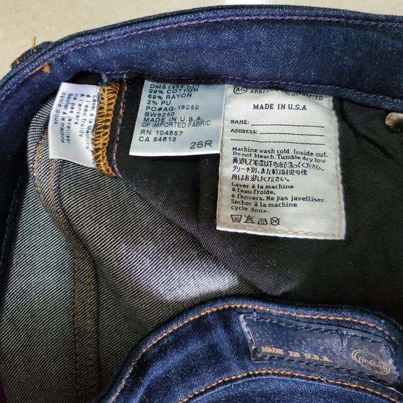 AG Adriano Goldschmied The Prima Mid-rise Cigarette Blue Jeans - Size 26R - Picture 5 of 7
